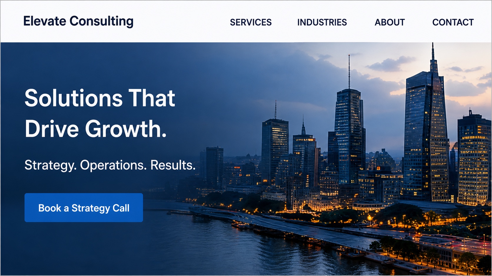 Business consulting website design