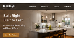 Construction and remodeling website design